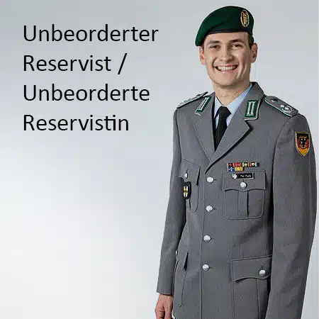 Ich bin <b>unbeorderter</b> Reservist <br />(d.h. Reservisten ohne Dienstposten).